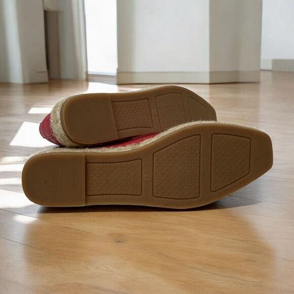 Tory Burch NEW Skipper Boat Grained Nantucket Red Leather Non-Slip Shoe $296  Si - Picture 5 of 6